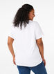 T-shirt i økologisk bomuld med motiv, Bright White Printet, Model image number 1