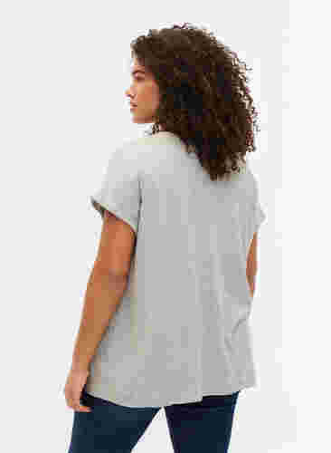 Kortærmet t-shirt i bomuldsblanding, Heather Grey Mél, Model image number 1