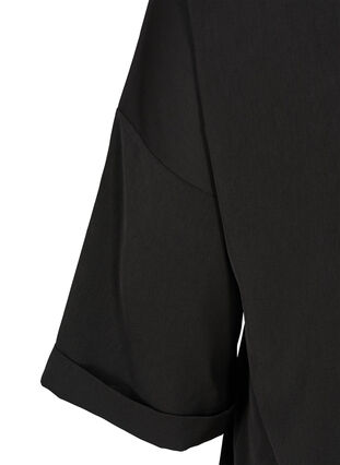 Oversize tunika med lynlås, Black, Packshot image number 3