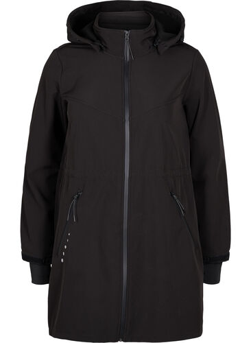Softshell jakke med tilhørende fleecevest, Black Solid, Packshot image number 0