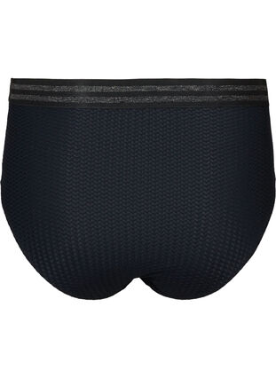 Højtaljet bikini underdel med glimmer, Black, Packshot image number 1