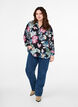 Langærmet bluse med blomsterprint, Rose Flower AOP, Model image number 2