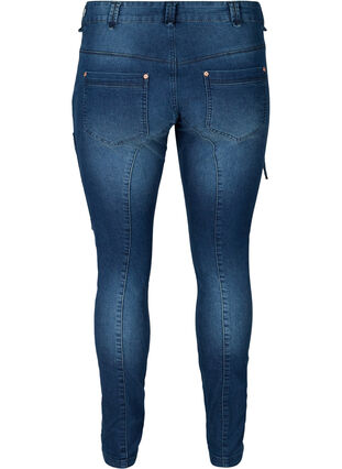 Ekstra slim fit Sanna jeans, Dark blue denim, Packshot image number 1