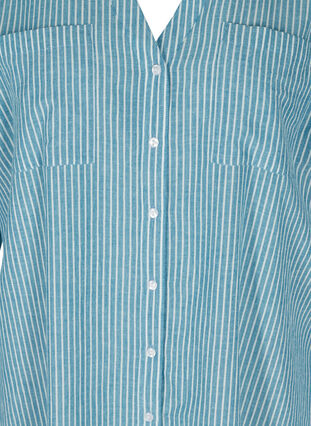 Stribet skjorte i 100% bomuld, Blue Stripe, Packshot image number 2