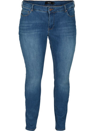 Ekstra slim Sanna jeans , Blue denim, Packshot image number 0