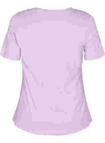 Kortærmet bomulds t-shirt med tryk, Lavendula LOVE, Packshot image number 1