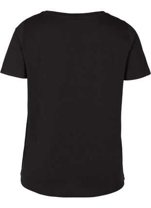 Kortærmet t-shirt med print, Black w. Love, Packshot image number 1