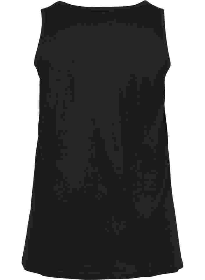 Ærmeløs top med a-shape, Black, Packshot image number 1