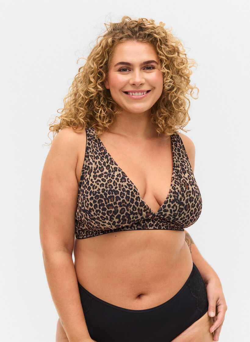 Bh med udtagelige indlæg, Black Leo AOP, Model image number 0