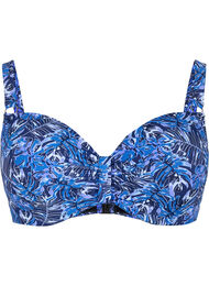 Bikini bh med b&oslash;jle og m&oslash;nster, Bl&aring;