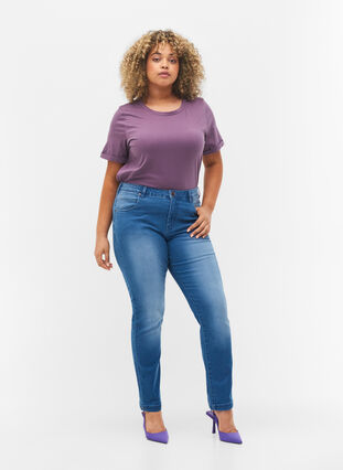 Basis t-shirt i bomuld, Vintage Violet, Model image number 2