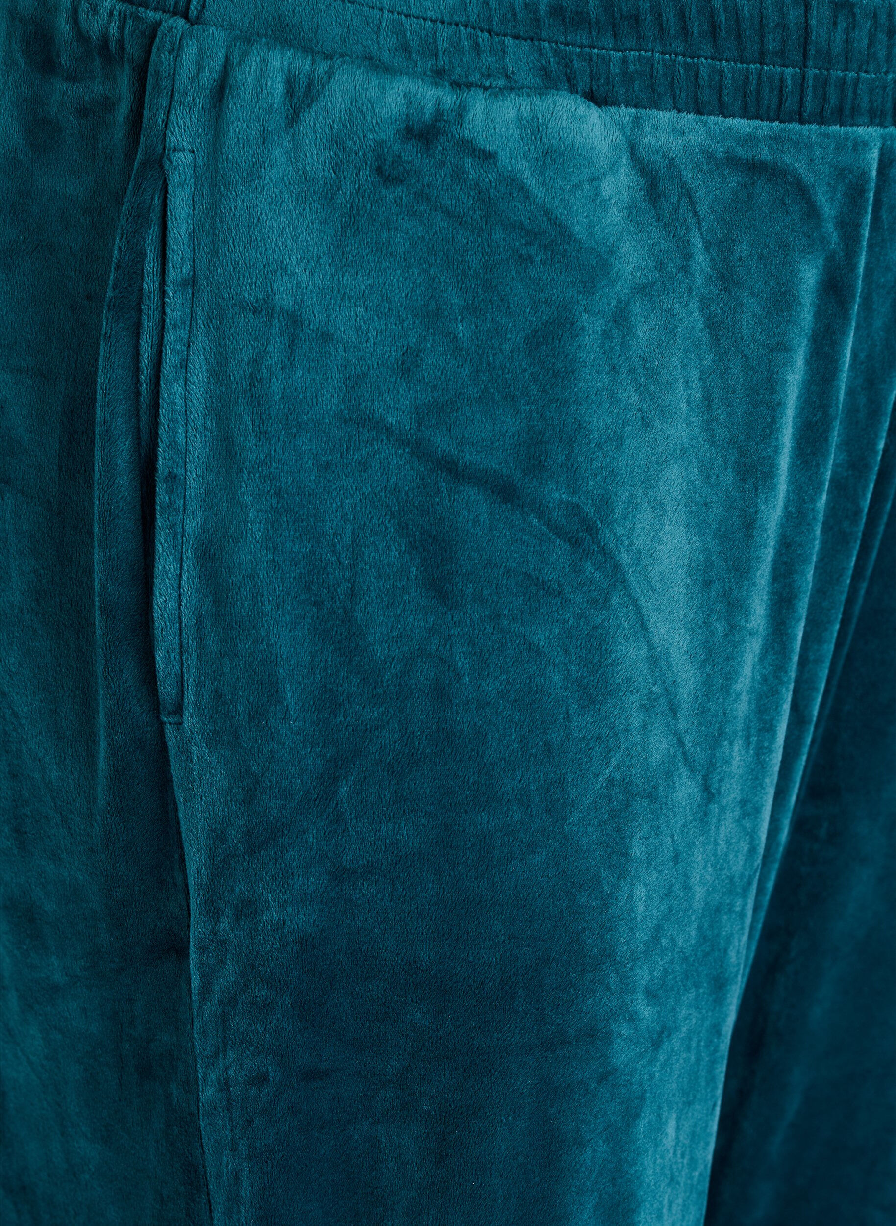 ZizziL&oslash;se bukser i velour, Gr&oslash;n, Packshot image number 2
