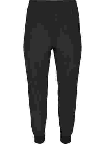 Løse træningsbukser med lommer, Black, Packshot image number 1