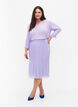 Plisseret midinederdel, Lavender SOLID, Model image number 0
