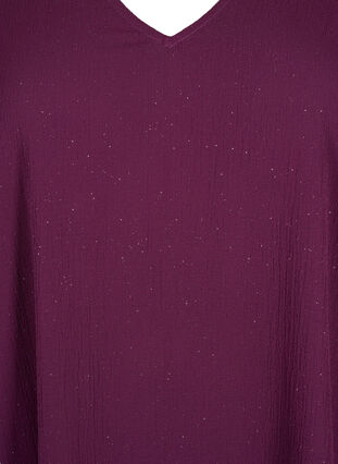 FLASH - Langærmet kjole med glitter, Purple w. Silver, Packshot image number 2