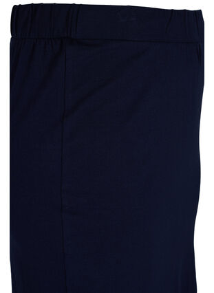 Lang stribet bomulds nederdel med slids, Night Sky Solid, Packshot image number 2