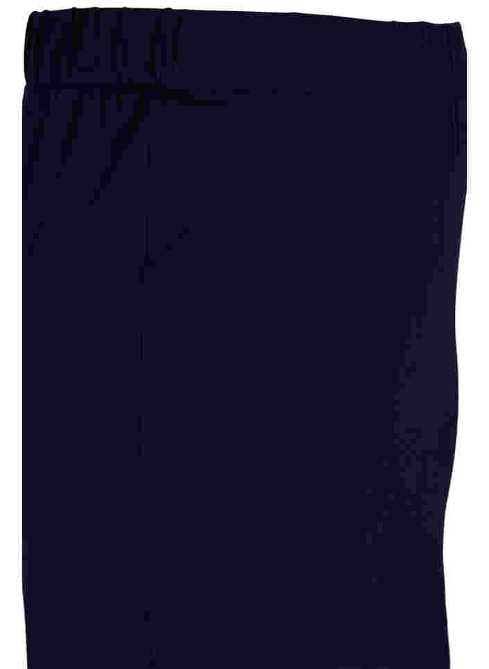Lang bomulds nederdel med slids, Night Sky Solid, Packshot image number 2