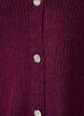 Cardigan med V-hals og ribstruktur, Lilla, Packshot image number 2