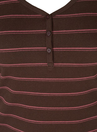 Stribet rib t-shirt i bomuld, Mole Stripe, Packshot image number 2