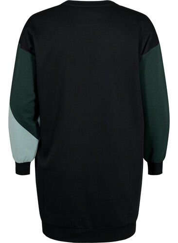 Lang sweatshirt med colorblock, Scarab Color Block, Packshot image number 1