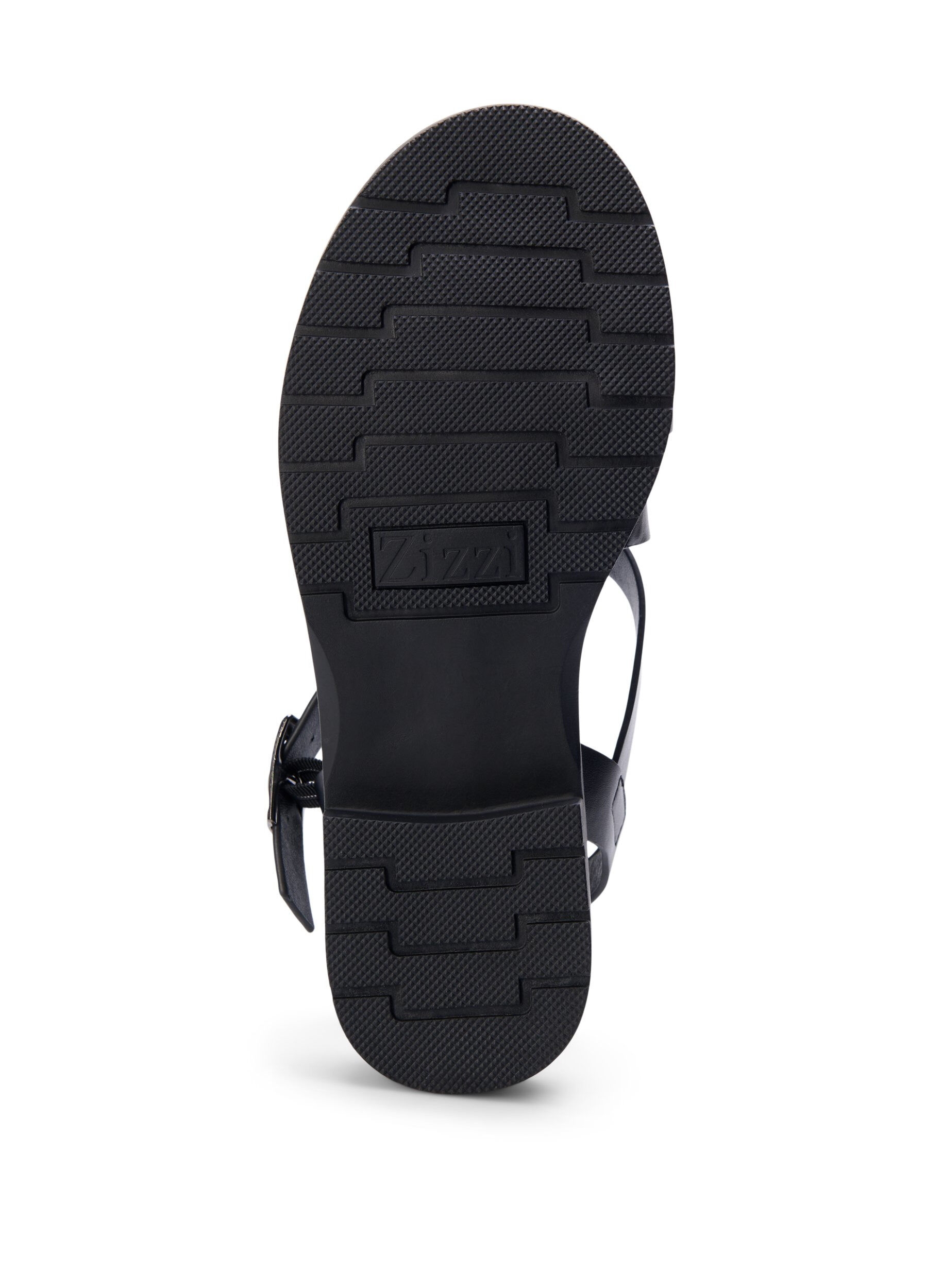 Zizzi Wide fit - Sommer sandal i l&aelig;der, Black, Packshot image number 5