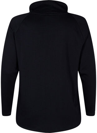 Sweatshirt med høj krave, Black, Packshot image number 1