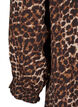 Lang kjole med leopardprint og 3/4 ærmer, Leo AOP, Packshot image number 3