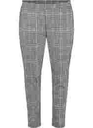 Cropped Maddison bukser med ternet mønster, Black Check