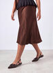 Slingback med sl&oslash;jfedetalje og laklook, Brun, Model image number 0