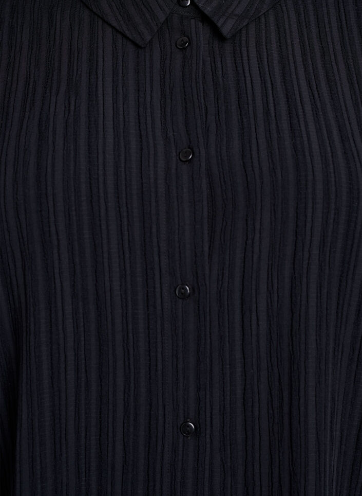 FLASH - Skjorte med struktur, Sort, Packshot image number 2