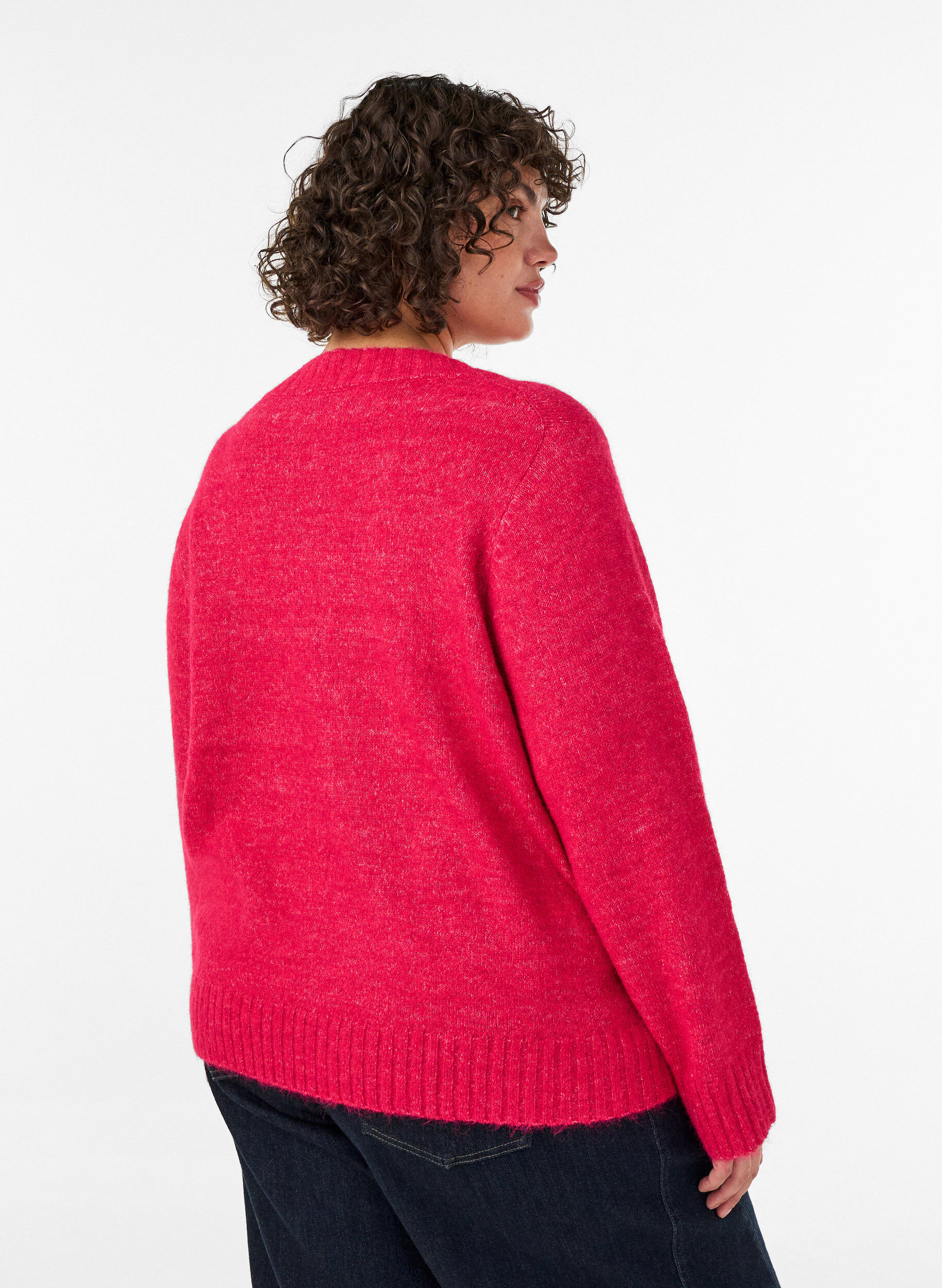 ZizziStriktr&oslash;je med V-hals, Lyser&oslash;d, Model image number 2