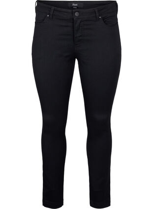 Viona jeans med regulær talje, Black, Packshot image number 0