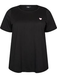 T-shirt med motiv, Sort