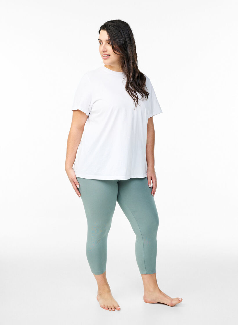Basis 3/4 leggings i viskose , Gr&oslash;n, Model image number 1