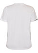 T-shirt i bomuld med tekstbroderi, Hvid, Packshot image number 1