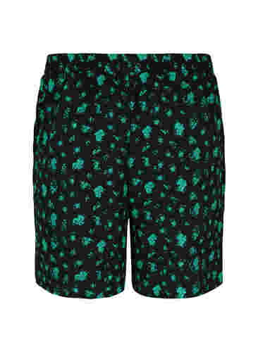 Printede shorts med lommer, Green Flower AOP, Packshot image number 1