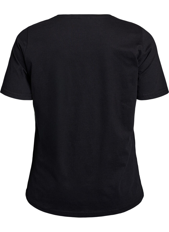 T-shirt med motiv, Sort, Packshot image number 1