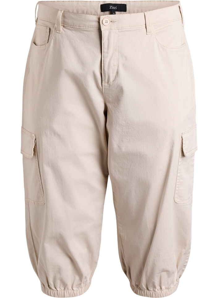 Cargo knickers med høj talje, Beige, Packshot image number 0
