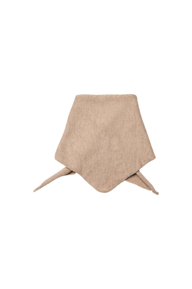 Strikket t&oslash;rkl&aelig;de med trekantet form, Beige, Packshot