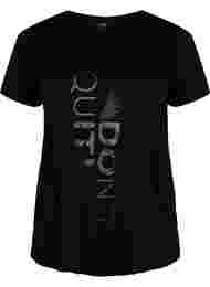 Trænings t-shirt med print, Black Don't Quit 