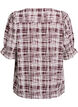 Skjortebluse med 1/2 &aelig;rmer, M&oslash;rk Bordeaux, Packshot image number 1