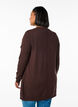 Lang strikcardigan i viskosemix, Brun, Model image number 2