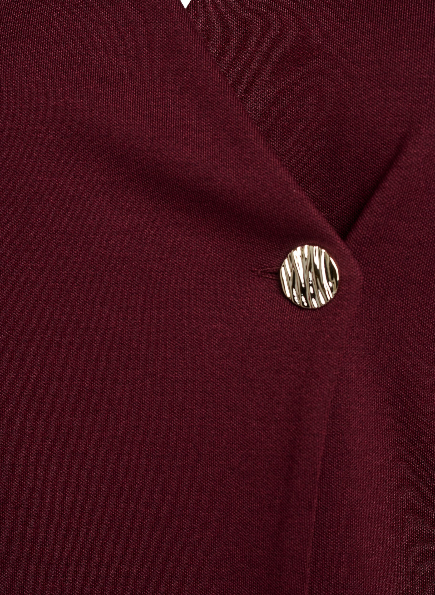 Zizzi Bluse med asymmetrisk sl&aring;-om effekt og korte &aelig;rmer, R&oslash;d, Packshot image number 2