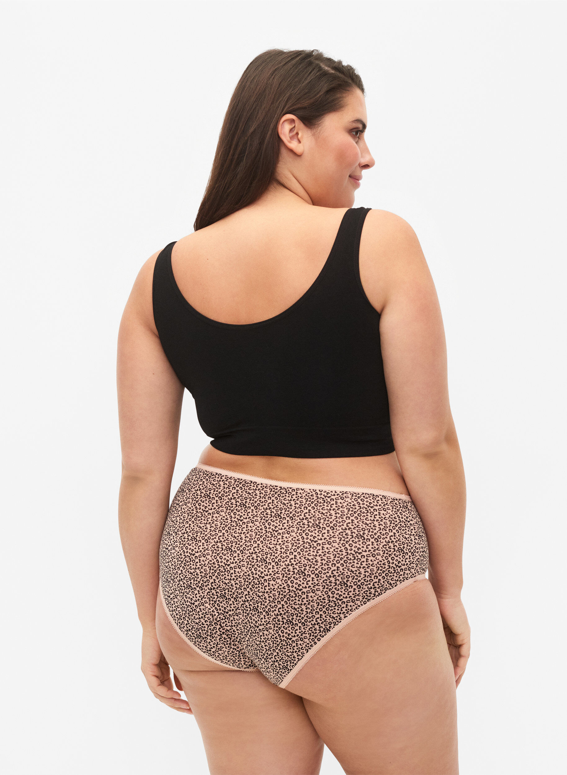 Zizzi 7-pak trusse med regul&aelig;r talje, Blue Multi Pack , Model image number 1