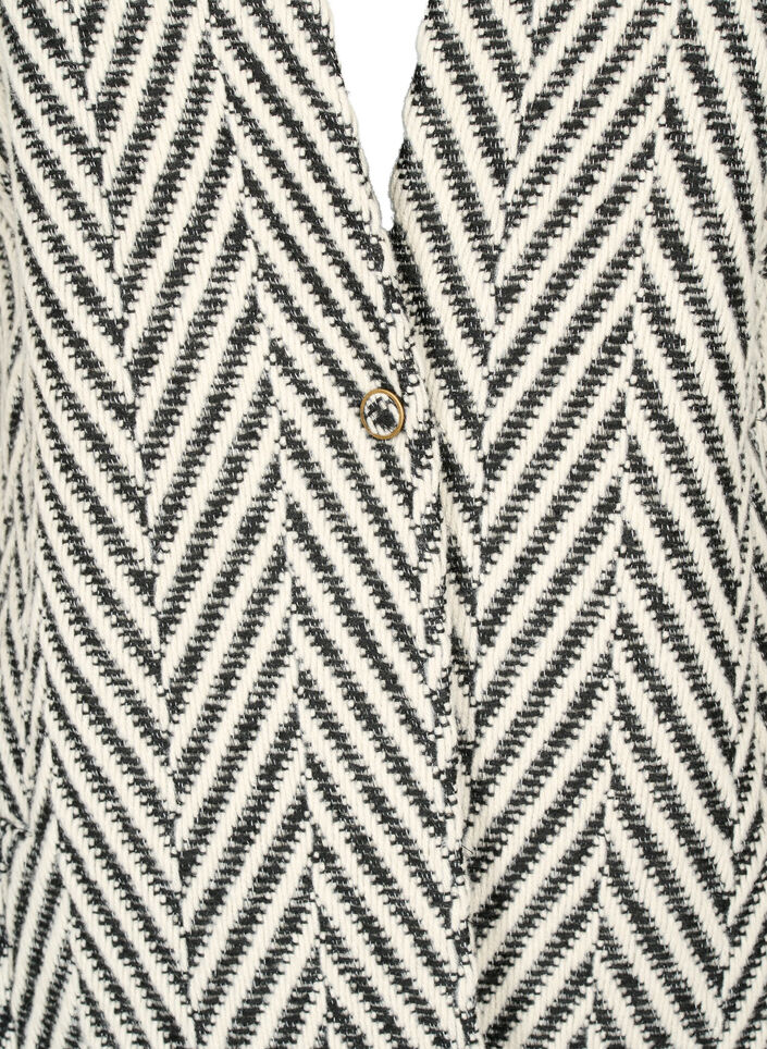 Jakke med mønster, Black w. White, Packshot image number 2