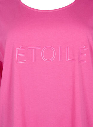 Oversize bomulds t-shirt med tryk, Shocking Pink ÉTOILÉ, Packshot image number 2