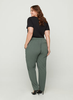 Klassiske bukser med snøre i livet, Green ASS, Model image number 0