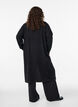 Lang, &aring;ben cardigan med lommer, Sort, Model image number 1