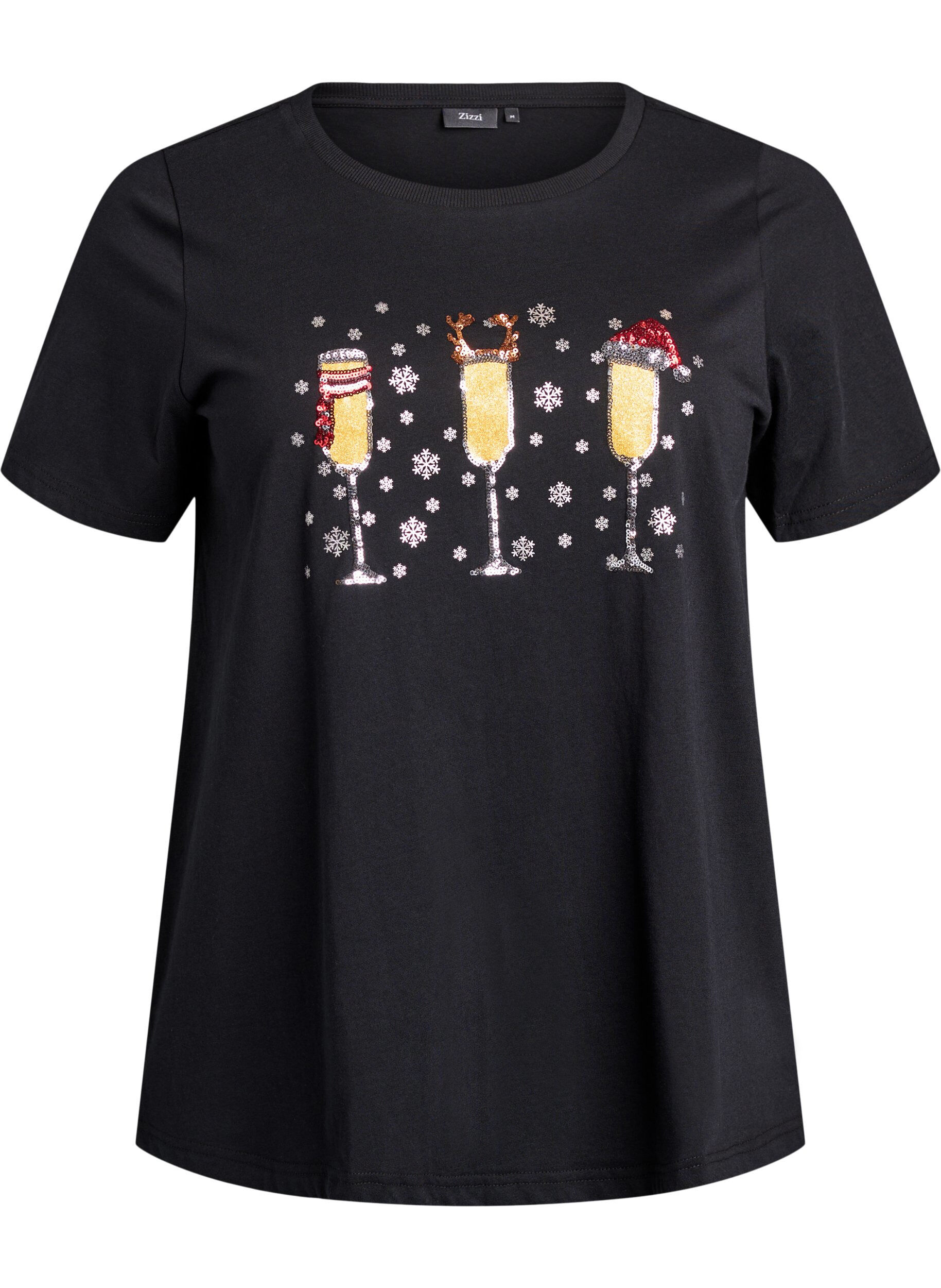 Jule t-shirt i &oslash;kologisk bomuld