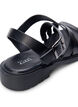 Wide fit - Sommer sandal i læder, Black, Packshot image number 4